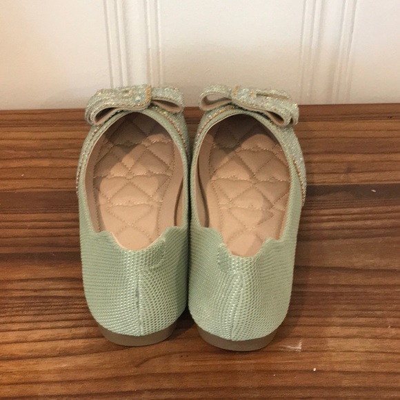 Green Rhinestone Flats - Picture 4 of 4